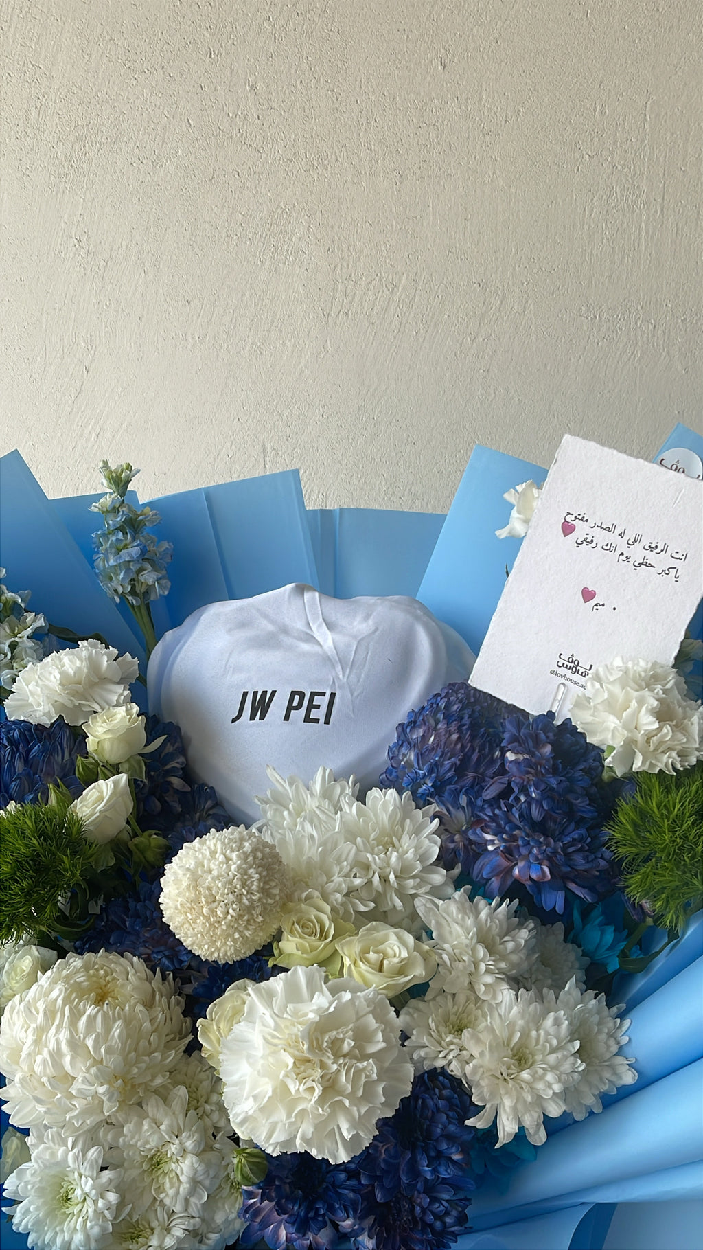 تنسيق ازرق ناعم لحقيبة JW HEART