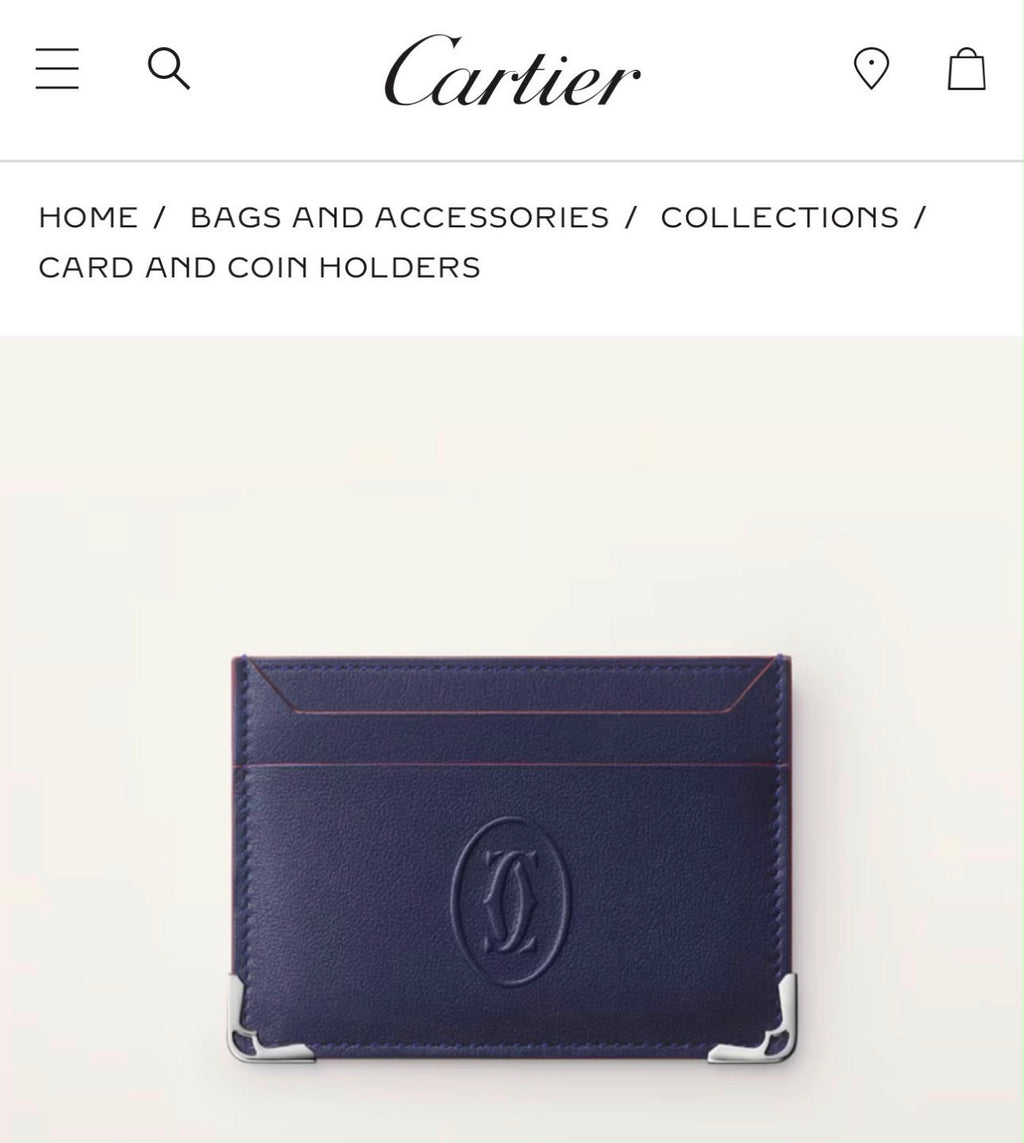 Cartier card holder with cake
