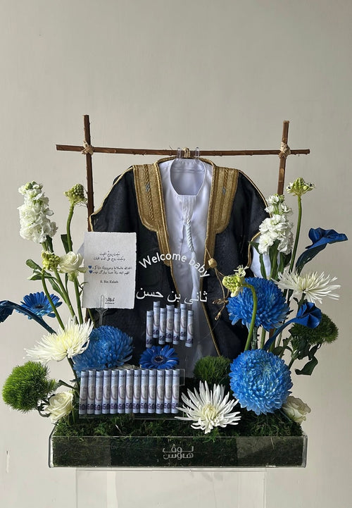 ( تنسيق استقبال مولود ولد بشت وكندوره ( مع أكريلك الفلوس