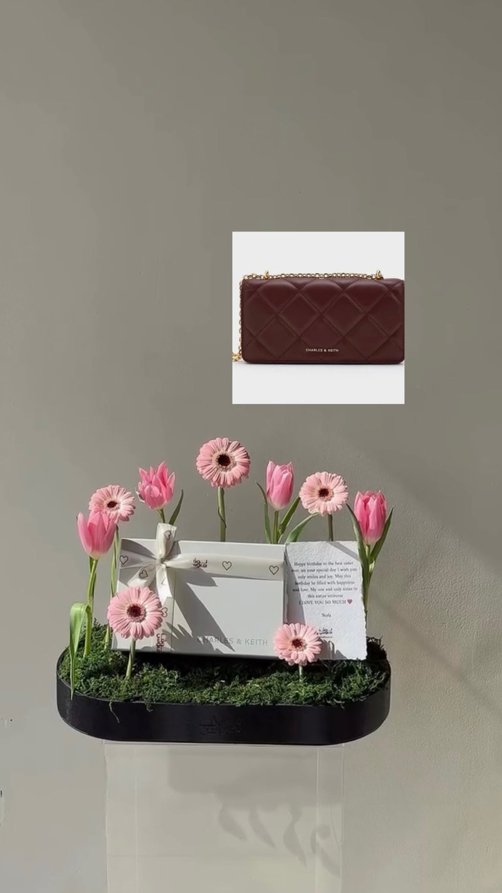 العنابيه Charles and keith شنطة