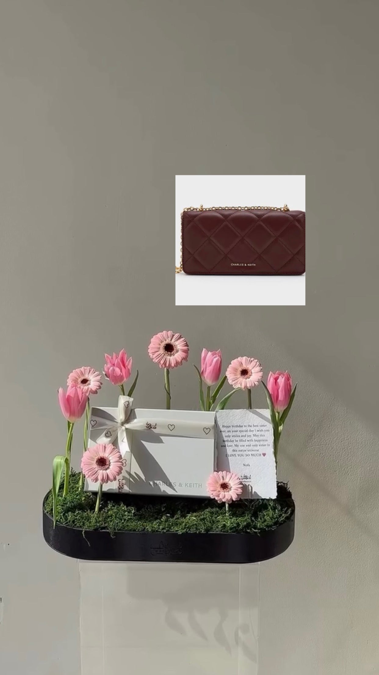 العنابيه Charles and keith شنطة