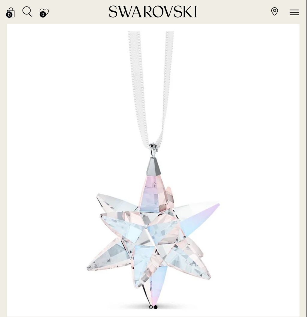 Swarovski تنسيق نجمة كريستال مع ورد