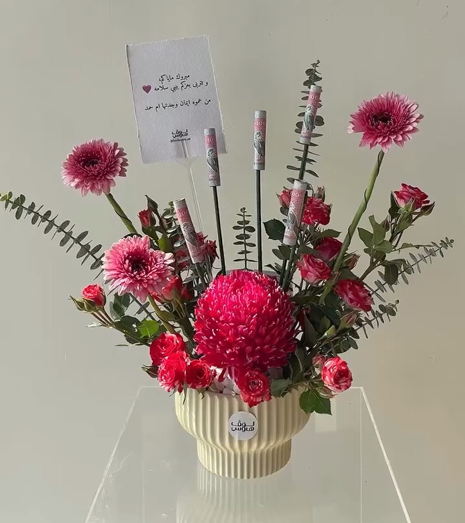 فازه الPink rose