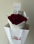 ورد احمر مع كاش