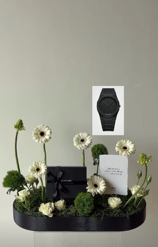 بوكس مربع d1 milano ساعة سوداء