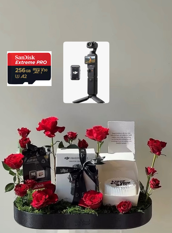 وكيك dji osmo pocket 3 creator combo , memory card  كاميرا