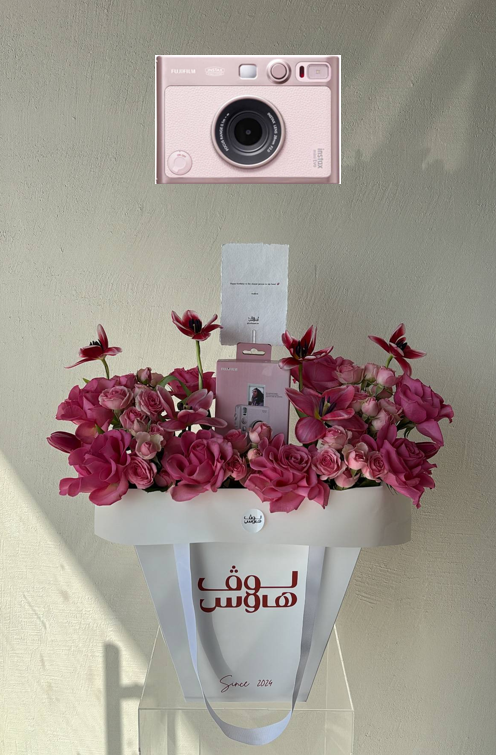 Instax mini Evo كاميرا وردية