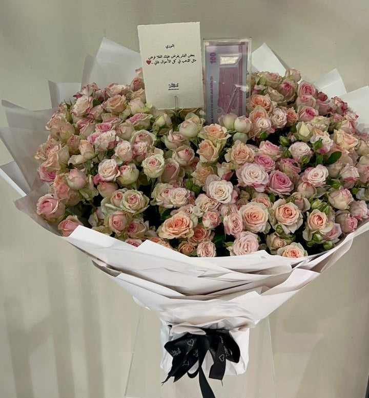 باقة كبيرة مع 500 كاش