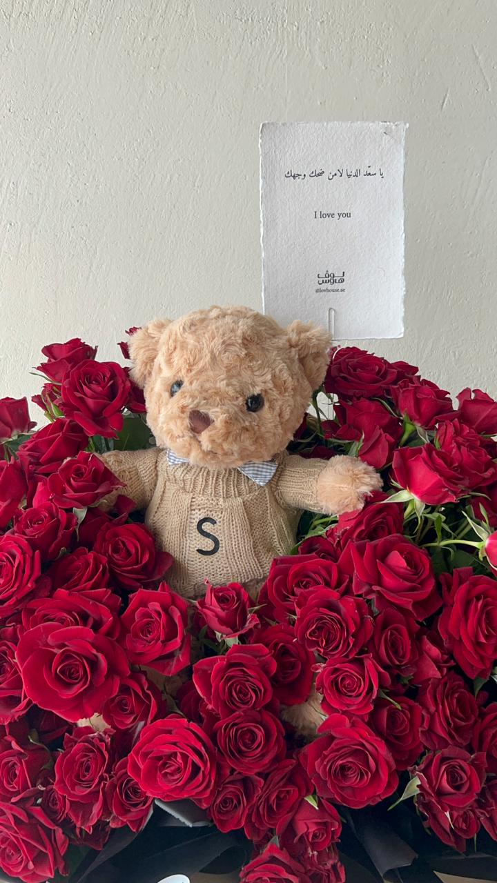 Teddy & M Red Basket
