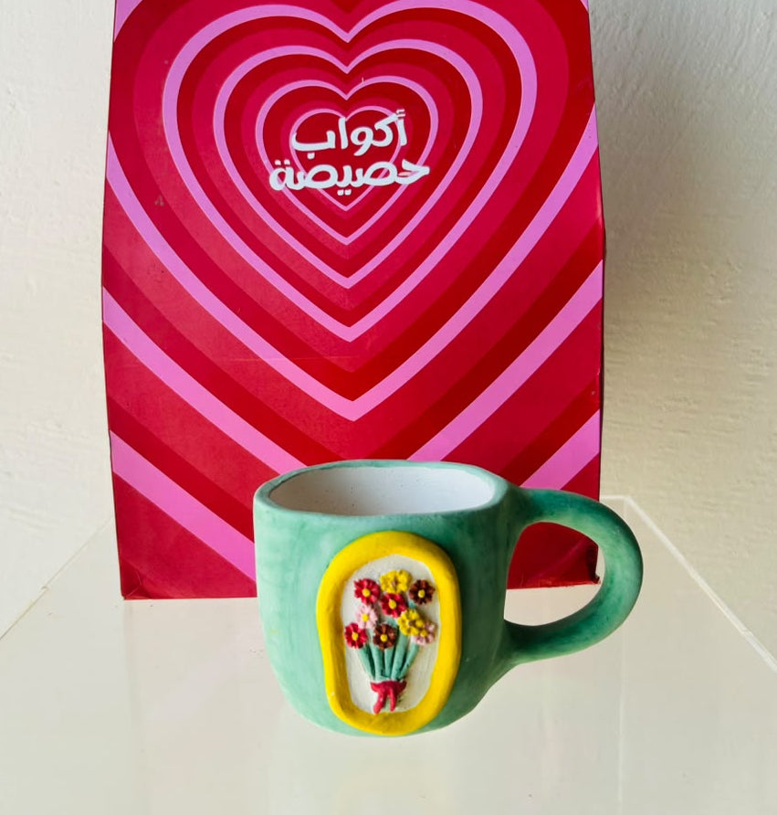 كوب باقة الورد