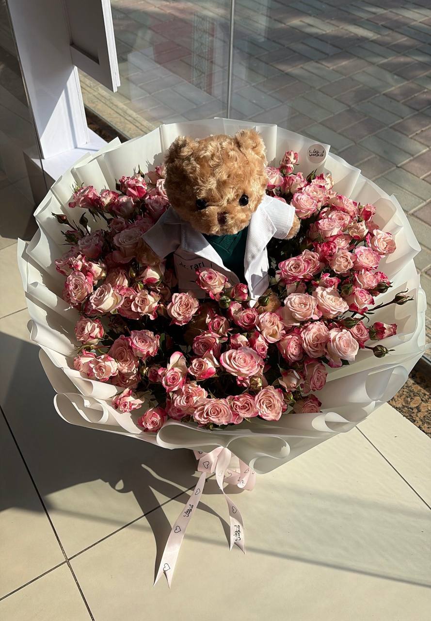 Dr Teddy – Large Pink Bouquet