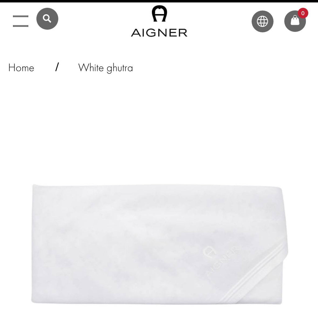 Aigner غترة بيضاء