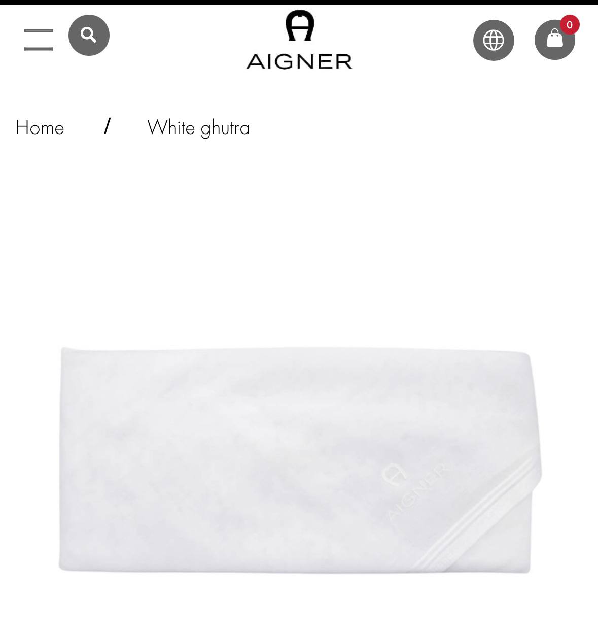 Aigner غترة بيضاء