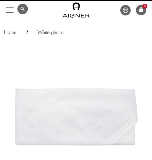 Aigner غترة بيضاء