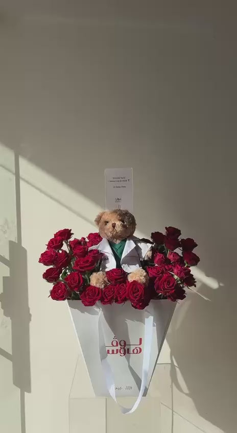 Dr Teddy – Red Bouquet