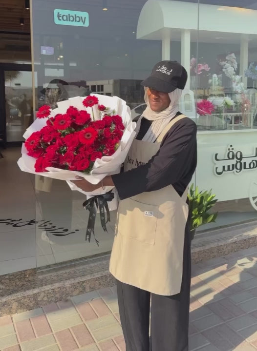 باقة الريد روز والجربيرا